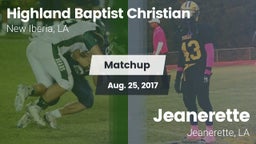 Matchup: Highland Baptist vs. Jeanerette  2017