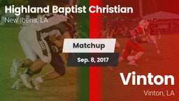 Matchup: Highland Baptist vs. Vinton  2017