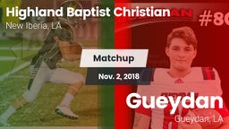Matchup: Highland Baptist vs. Gueydan  2018