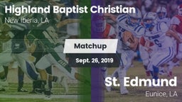 Matchup: Highland Baptist vs. St. Edmund  2019
