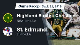 Recap: Highland Baptist Christian  vs. St. Edmund  2019