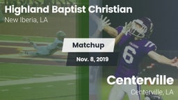 Matchup: Highland Baptist vs. Centerville  2019