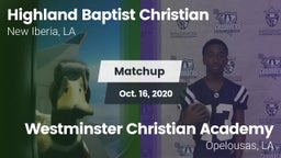 Matchup: Highland Baptist vs. Westminster Christian Academy  2020