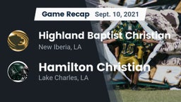 Recap: Highland Baptist Christian  vs. Hamilton Christian  2021