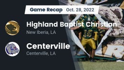 Recap: Highland Baptist Christian  vs. Centerville  2022