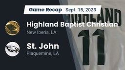 Recap: Highland Baptist Christian  vs. St. John  2023