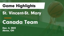 St. Vincent-St. Mary  vs Canada Team Game Highlights - Dec. 4, 2022