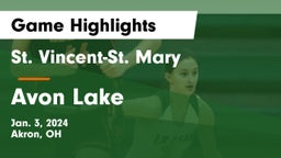 St. Vincent-St. Mary  vs Avon Lake  Game Highlights - Jan. 3, 2024