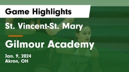 St. Vincent-St. Mary  vs Gilmour Academy  Game Highlights - Jan. 9, 2024