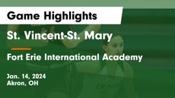 St. Vincent-St. Mary  vs  Fort Erie International Academy Game Highlights - Jan. 14, 2024