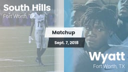 Matchup: South Hills High vs. Wyatt  2018