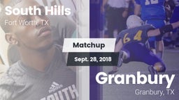 Matchup: South Hills High vs. Granbury  2018
