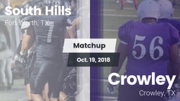 Matchup: South Hills High vs. Crowley  2018