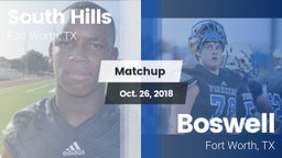 Matchup: South Hills High vs. Boswell   2018