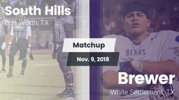 Matchup: South Hills High vs. Brewer  2018