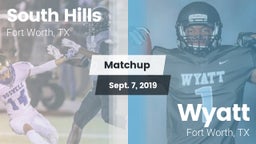 Matchup: South Hills High vs. Wyatt  2019