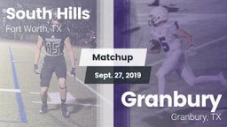 Matchup: South Hills High vs. Granbury  2019