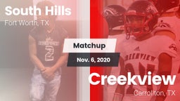 Matchup: South Hills High vs. Creekview  2020