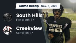 Recap: South Hills  vs. Creekview  2020
