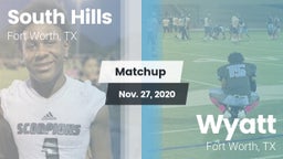 Matchup: South Hills High vs. Wyatt  2020