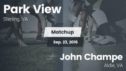 Matchup: Park View High Schoo vs. John Champe   2016