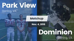 Matchup: Park View High Schoo vs. Dominion  2016