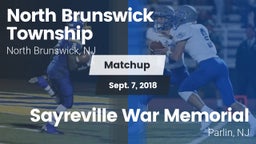 Matchup: North Brunswick vs. Sayreville War Memorial  2018