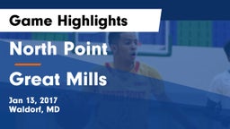 North Point  vs Great Mills  Game Highlights - Jan 13, 2017