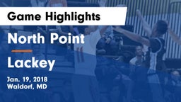 North Point  vs Lackey  Game Highlights - Jan. 19, 2018