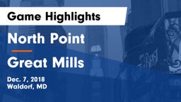 North Point  vs Great Mills Game Highlights - Dec. 7, 2018