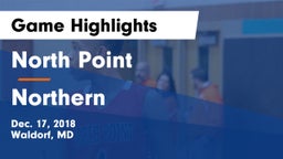 North Point  vs Northern  Game Highlights - Dec. 17, 2018