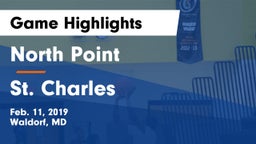 North Point  vs St. Charles  Game Highlights - Feb. 11, 2019