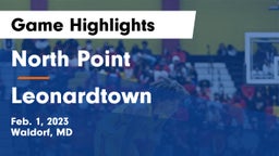 North Point  vs Leonardtown  Game Highlights - Feb. 1, 2023