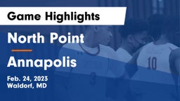North Point  vs Annapolis  Game Highlights - Feb. 24, 2023