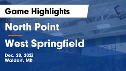 North Point  vs West Springfield  Game Highlights - Dec. 28, 2023