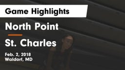 North Point  vs St. Charles  Game Highlights - Feb. 2, 2018