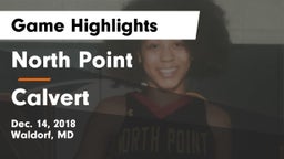 North Point  vs Calvert  Game Highlights - Dec. 14, 2018