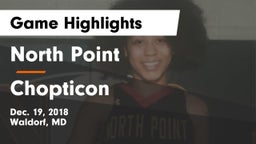 North Point  vs Chopticon Game Highlights - Dec. 19, 2018