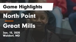 North Point  vs Great Mills Game Highlights - Jan. 15, 2020