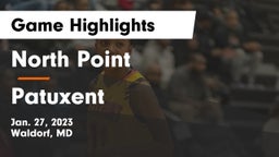 North Point  vs Patuxent Game Highlights - Jan. 27, 2023