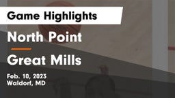 North Point  vs Great Mills Game Highlights - Feb. 10, 2023