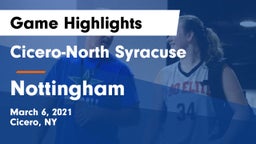 Cicero-North Syracuse  vs Nottingham  Game Highlights - March 6, 2021
