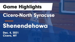 Cicero-North Syracuse  vs Shenendehowa  Game Highlights - Dec. 4, 2021