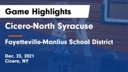 Cicero-North Syracuse  vs Fayetteville-Manlius School District  Game Highlights - Dec. 23, 2021