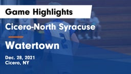 Cicero-North Syracuse  vs Watertown Game Highlights - Dec. 28, 2021
