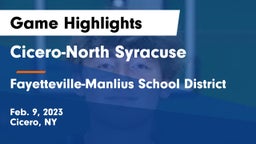 Cicero-North Syracuse  vs Fayetteville-Manlius School District  Game Highlights - Feb. 9, 2023