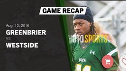 Recap: Greenbrier  vs. Westside  2016