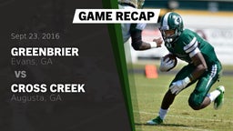 Recap: Greenbrier  vs. Cross Creek  2016