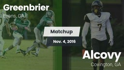 Matchup: Greenbrier High vs. Alcovy  2016