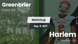 Matchup: Greenbrier High vs. Harlem  2017
